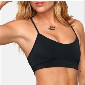 outdoor voices • swim bikini top (black)